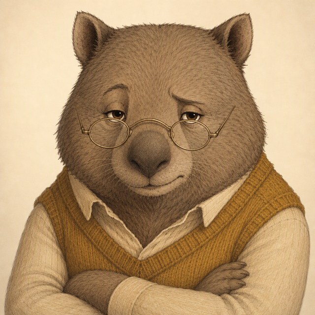 Doug, arms folded, eyebrow raised