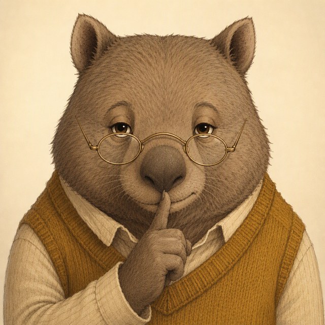 Doug with a finger to his lips